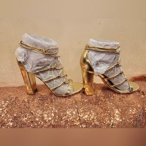 NEW Gold gladiator heels